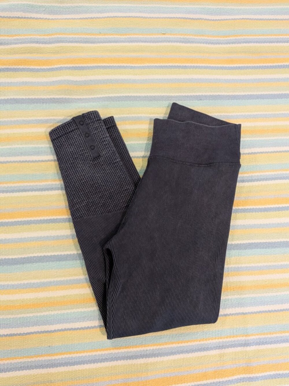 OFFLINE by Aerie Main Squeeze Ribbed Waffle Leggings Snap Ankle Washed XL